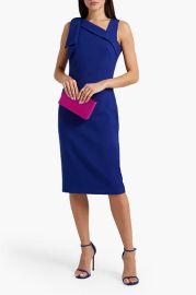 Badgley Mischka Bow embellished crepe dress at The Outnet